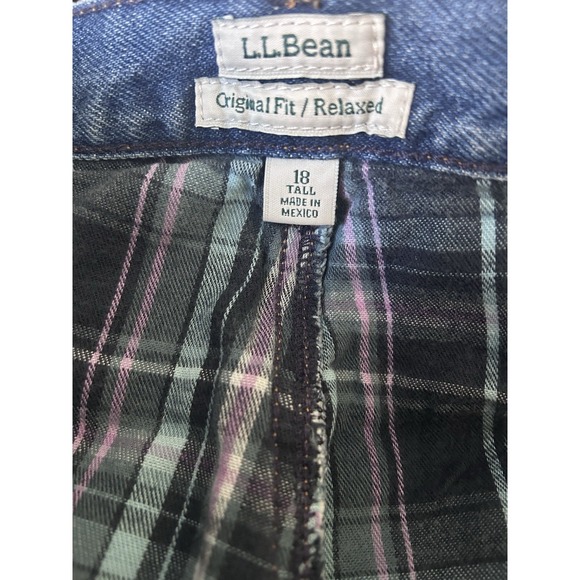Lands End Jeans Women's Size 18 Tall Flannel Lined Outdoor Camping Casual - Picture 9 of 11